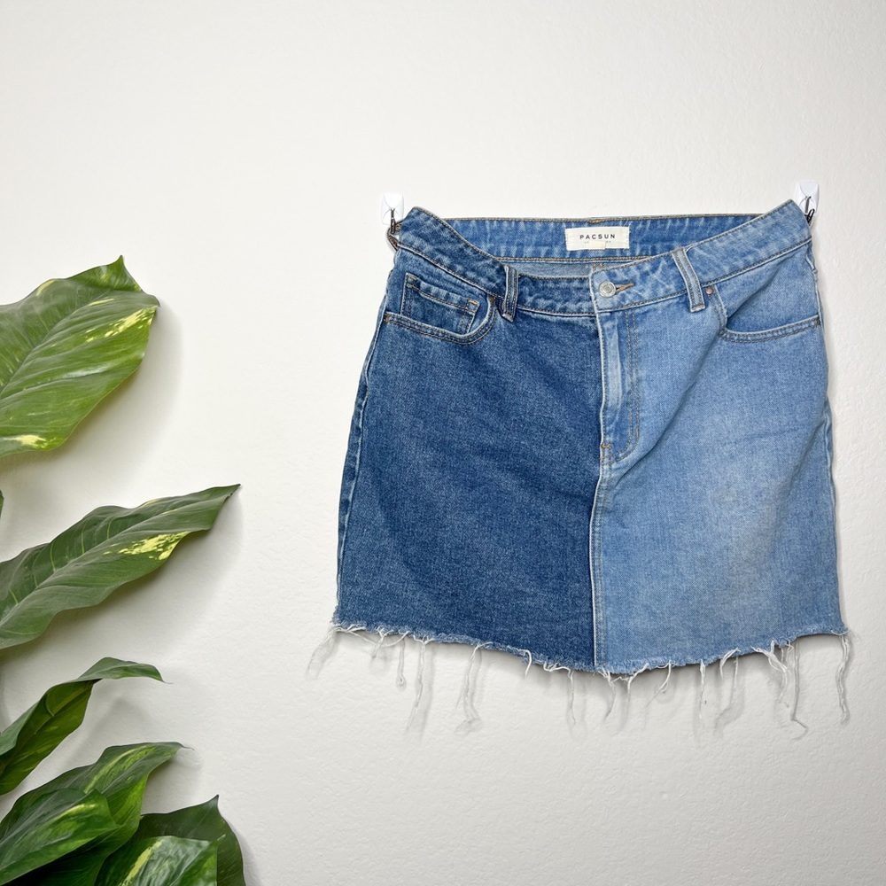 Pacsun Two Tone Jean Skirt